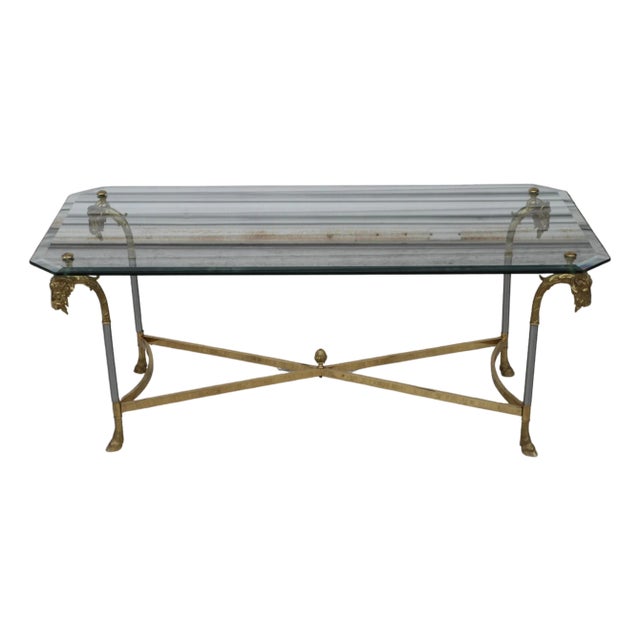 Mid 20th Century Ram'S Head Coffee Cocktail Table For Sale