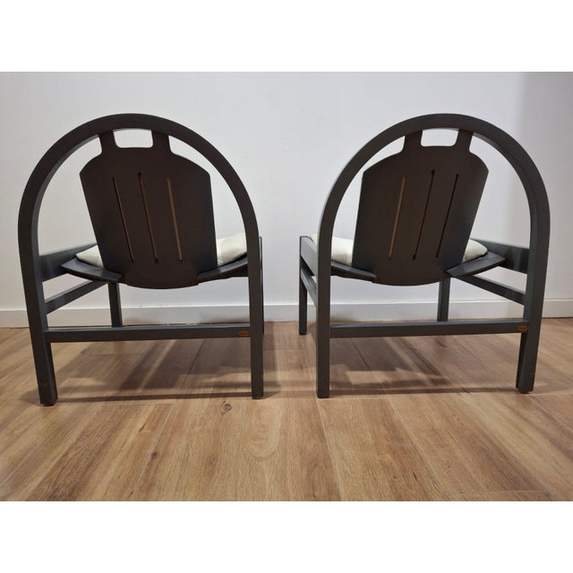 Wood French Armchairs from Baumann, 1980s, Set of 2 For Sale - Image 7 of 14