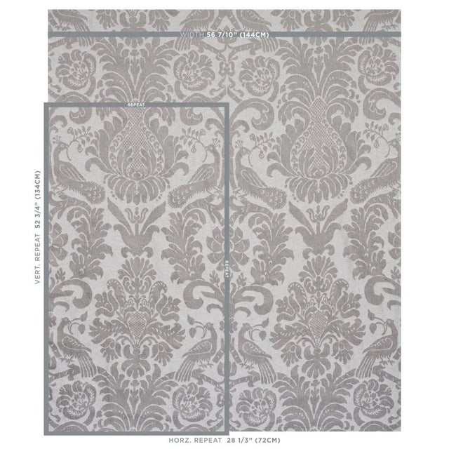 Although its floral medallions have a regal air, Anna Damask is made of a laid-back washed-linen fabric, making it feel...