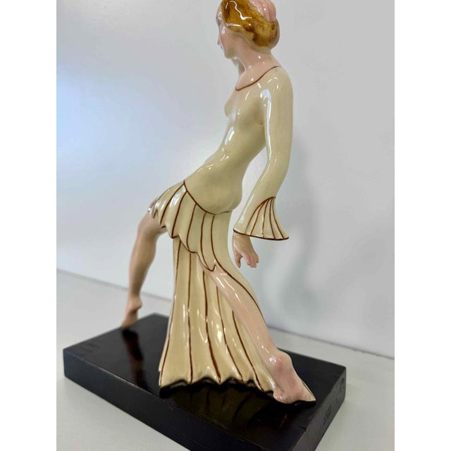 Ceramic Art Deco Ceramic Dancer by Josef Lorenzl for Royal Dux, Bohemia, 1925 For Sale - Image 7 of 10