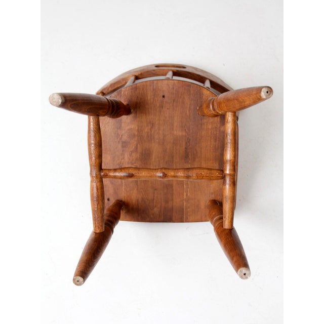 Mid-Century Early American Style Children's Wood Chair For Sale - Image 9 of 11