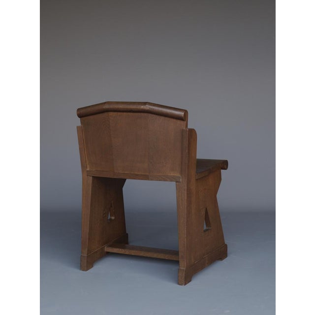 Dutch Traditionalist Oak Side Chair, 1920s For Sale - Image 4 of 14