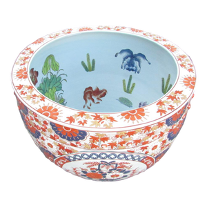 Large Imari Porcelain Fish Bowl