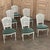 French Set of Six Neoclassical Painted Swedish Chairs With Caned Backs & Mohair Seats For Sale - Image 3 of 15