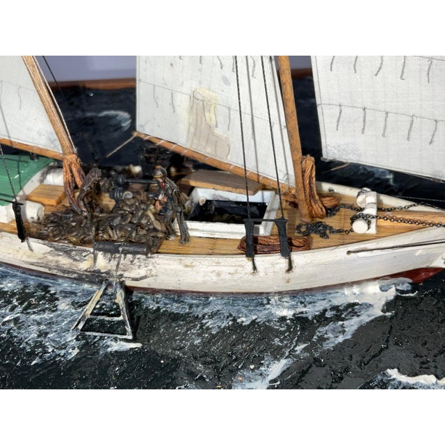 Traditional Maritime Diorama "Working the Beds" by Hitchcock For Sale - Image 3 of 12