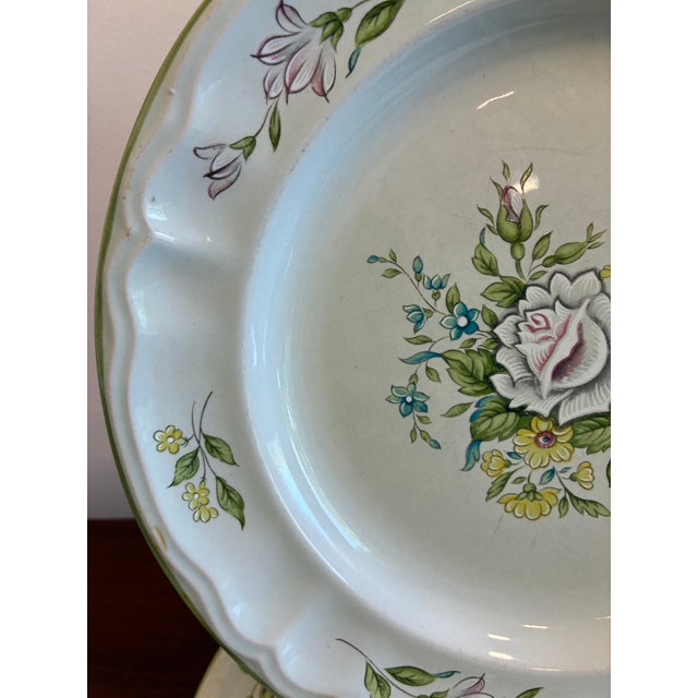 Vintage Provinstone Rose Marie Floral Dinner Plates – Set of 3 For Sale - Image 9 of 14