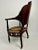 Late 19th Century Antique Hand Carved Mahogany Embroidered Chair on Casters For Sale - Image 5 of 12
