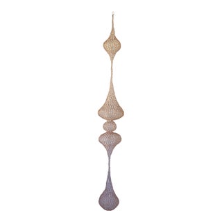 Handmade Copper Wire Sculpture Inspired by the Handwoven Technique of Ruth Asawa #21 For Sale