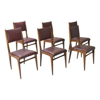 Chairs attributed to Carlo de Carli, 1950s, Set of 6 For Sale