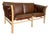 Arne Norell Ilona Safari 2 Seat Sofa in Brown Leather, Sweden 1960’s For Sale