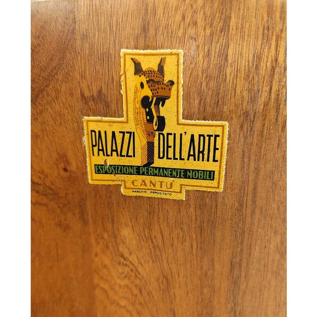 Metal Inlaid Palazzi dell'Arte Sideboard by Paolo Buffa for La Permanente Mobili Cantù, Italy, 1950s For Sale - Image 7 of 10