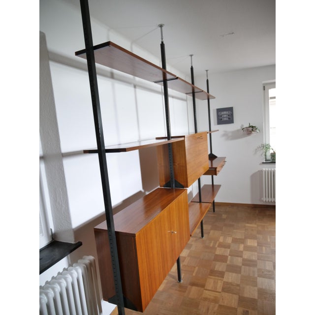 Wood Mid-Century Modular Wall and Room Divider System in Teak Shelving System, Italy, 1960s For Sale - Image 7 of 18