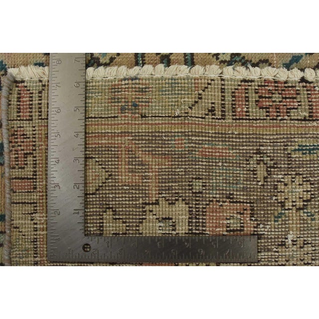 Tabriz Rug 9’5” X 12’7” Pink Wool Vintage Distressed Hand-Knotted Carpet For Sale - Image 15 of 15