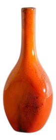 Mid-Century French Red Sculptural Vase attributed to Jacques & Dani Ruelland, 1950s