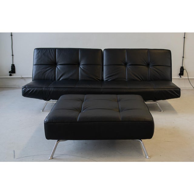 Black Smala Sofa with Ottoman by Pascal Mourgue for Ligne Roset, Set of 2 For Sale - Image 8 of 18