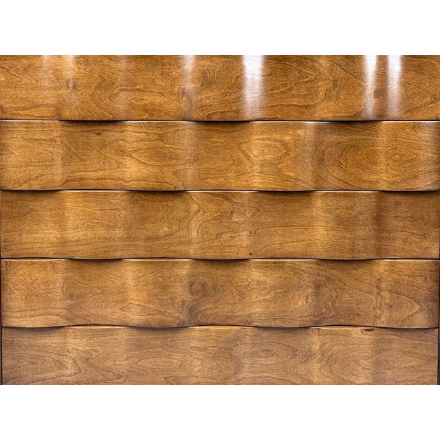 Edmund J Spence, Swedish Modern, Maple, Wave Highboy, Sweden, 1950s For Sale In New York - Image 6 of 14