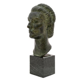 Michael Powolny, Seclin Bust of Woman, 1938, Bronze For Sale
