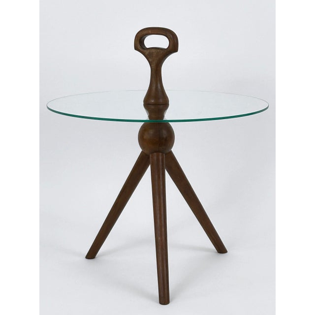 Wood Mid-Century Teak Tripod Side Table from Cesare Lacca, Germany, 1960s For Sale - Image 7 of 18