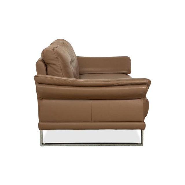 Brown Taupe Leather Three-Seater & Two-Seater Sofa with Manual Function from Willi Schillig, Set of 2 For Sale - Image 16 of 18