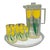 Mid 20th Century Acrylic Yellow Tulips Beverage Service- 6 Pieces For Sale