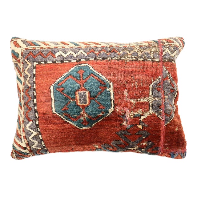 Antique 19th Century Kurd Rug Pillow For Sale