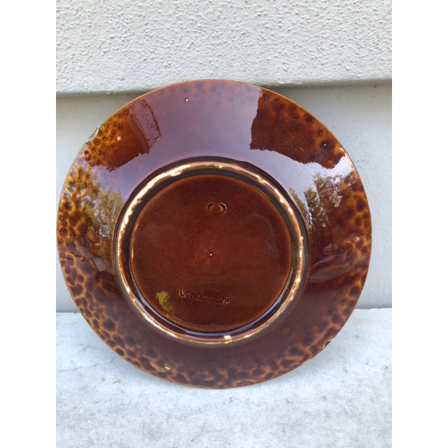 Late 19th Century 19th Century French Majolica Butterfly Plate Longchamp For Sale - Image 5 of 7