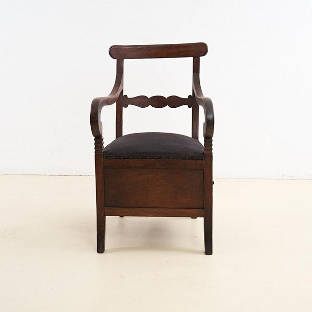Wood Antique Armchair in Wood, 1800s For Sale - Image 7 of 7