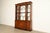 English Kittinger Georgian Carved Mahogany Lighted Breakfront Bookcase Cabinet, Circa 1960s For Sale - Image 3 of 11