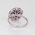 Early 21st Century Invisible Set Ruby Ring Pink Sapphire Diamond 18k White Gold Sz 7.25 Jewelry For Sale - Image 5 of 7