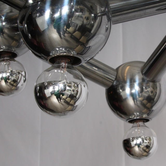 1970s Mid-Century Modern Robert Sonneman for George Kovacs Molecular Style Chrome Chandelier, Attributed For Sale - Image 5 of 6