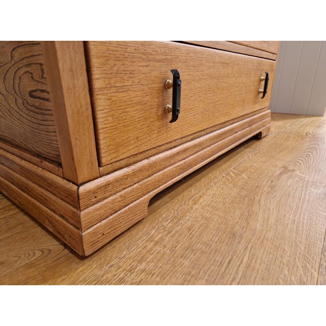 Vintage Art Deco Oak Chest of Drawers, 1930s For Sale - Image 11 of 18