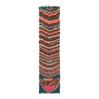 Vintage Moroccan Runner With Polychromatic Chevron Patterns, From Rug & Kilim For Sale