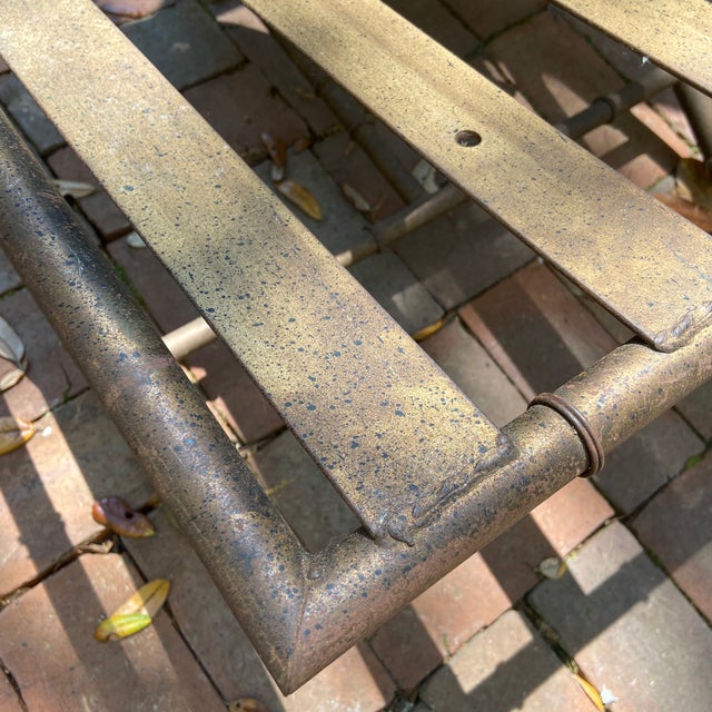 MCM Faux Bamboo Lounge Chair and Ottoman Owned by Famous Jockey For Sale - Image 4 of 12