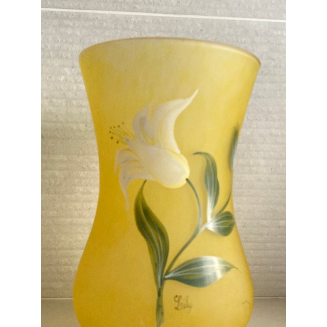 Art Deco Glass Yellow and Green Baluster Vase in Pâte De Verre, 1940 For Sale - Image 9 of 11