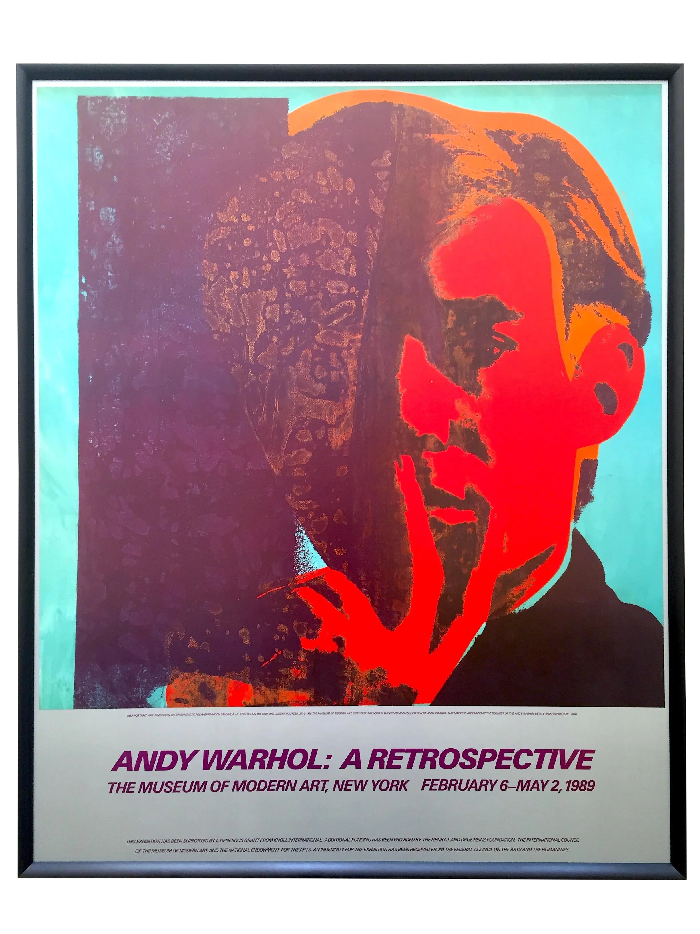 【貴重】Andy Warhol 1989 originalポスター Andy Warhol Exhibition Poster: A Retrospective (Original 1989