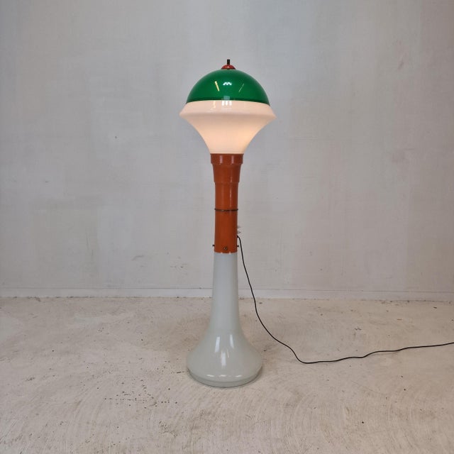 Mid-Century Italian Space Age Murano Glass Floor Lamp, 1970s For Sale - Image 6 of 13