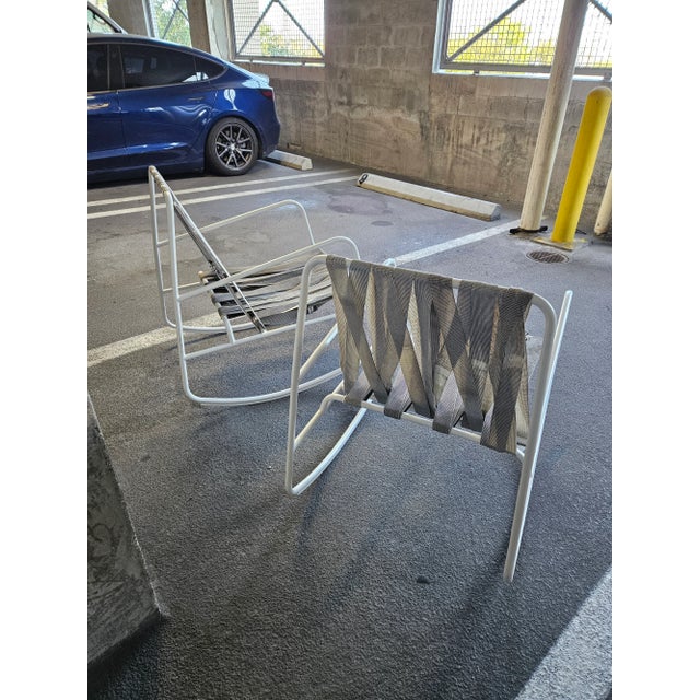 Gandia Blasco Dozequinze White Rocking Chairs - a Pair For Sale In Miami - Image 6 of 9