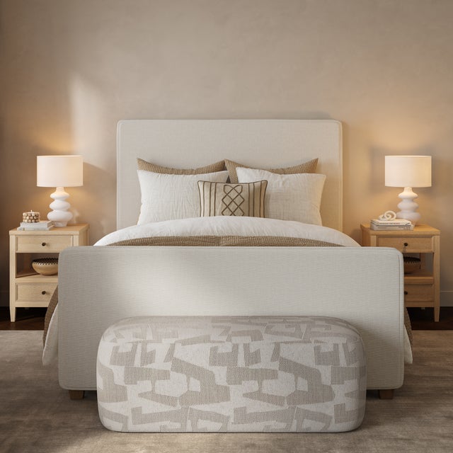 The Bristol Park Ivory Upholstered Bed brings a touch of elegance and comfort to your bedroom. Upholstered in a soft,...