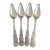 Antique Aurora Royal 1890 Silverplate Fruit Orange Spoons Engraved With "Ella" - Set of 4 For Sale