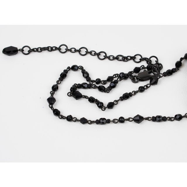 Metal Jean Paul Gaultier Jeweled Chain Necklace With Victorian Pendant For Sale - Image 7 of 12