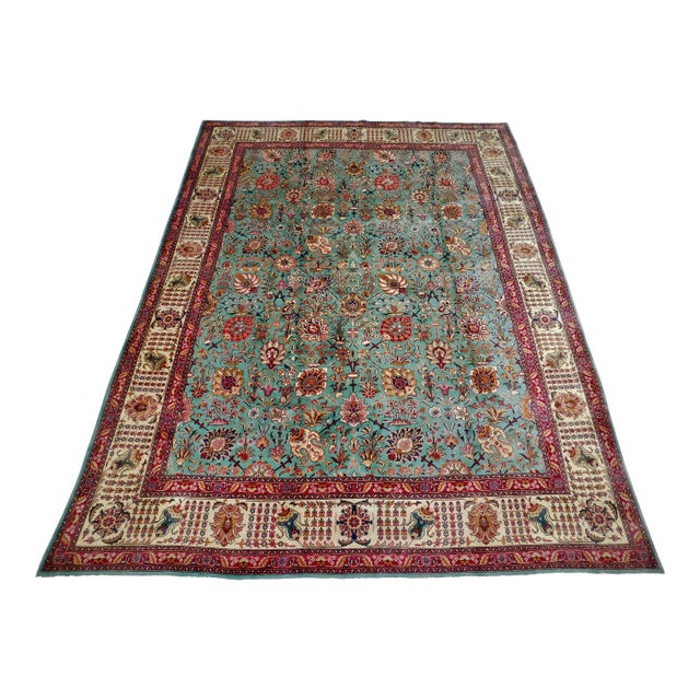 1960s Hand Made Vintage Persian Rug 10'x 13' For Sale