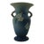 Early 20th Century Blue Roseville Pottery Apple Blossom Vase For Sale