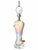 Iridescent Pearlescent Spiral Ribbon Table Lamp With Clear Tiered Base For Sale - Image 9 of 17