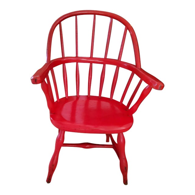 19th Century American Windsor Child's Armchair For Sale