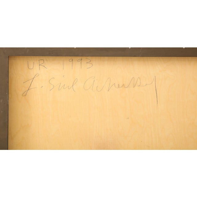 Bronze Simrel Achenbach "You Are" Gouache Painting on Wood, Circa 1993 For Sale - Image 8 of 10