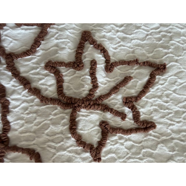 1960s Vintage Chenille Bedspread Double/Queen For Sale - Image 5 of 7