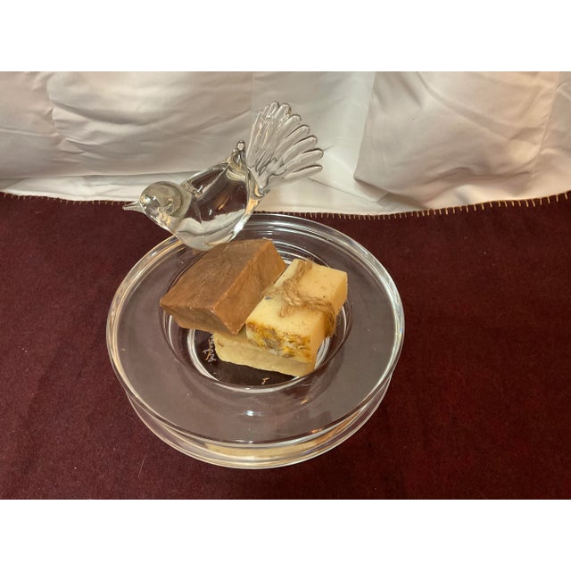 Mid 20th Century Renato Anatra Vetra Murano Glass Bowl With Bird For Sale - Image 4 of 4