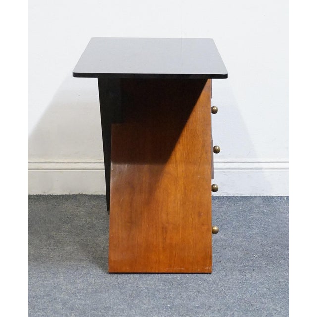 Rare Hickory White Burled Walnut Contemporary Modern / Art Deco 30" X-Frame Nightstand / Accent Table For Sale - Image 12 of 12