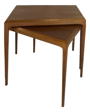Vintage Danish Teak Side Tables by Johannes Andersen, 1960s, Set of 2