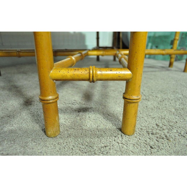 Vintage Baker Hollywood Regency Painted Faux Bamboo X Form ...